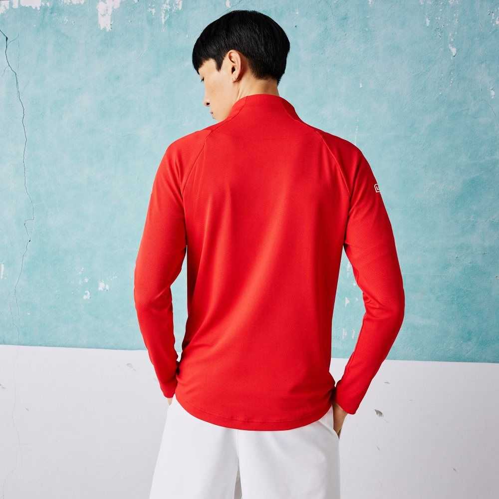 Lacoste SPORT x Novak Djokovic Technical Zip Jacket Rojas | 0195-JBZCO