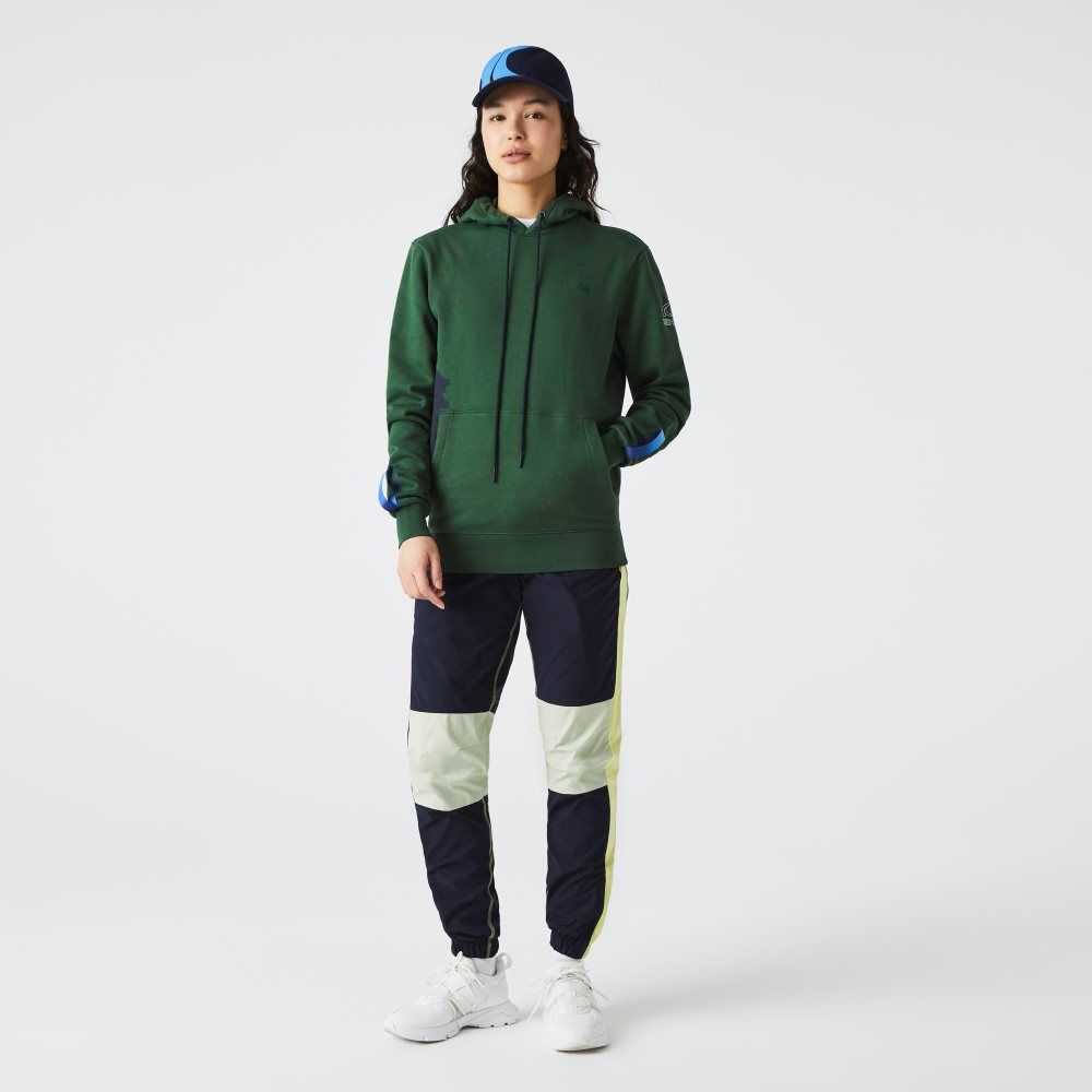 Lacoste SPORT x Theo Curin Organic Algodon Hoodie Verde Azul Marino Azules | 9752-VNQWI