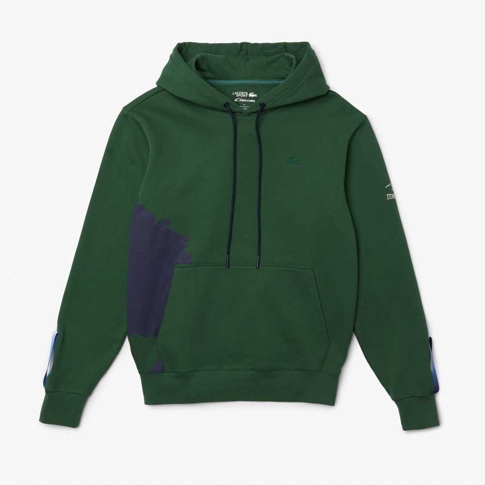 Lacoste SPORT x Theo Curin Organic Algodon Hoodie Verde Azul Marino Azules | 9752-VNQWI