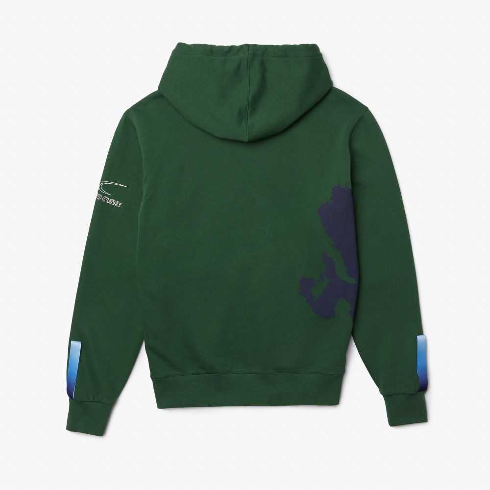 Lacoste SPORT x Theo Curin Organic Algodon Hoodie Verde Azul Marino Azules | 9752-VNQWI