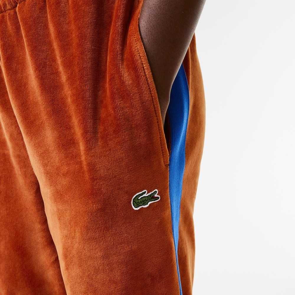 Lacoste Side Contrast Band Trackpants Marrones | 8106-ARTKI