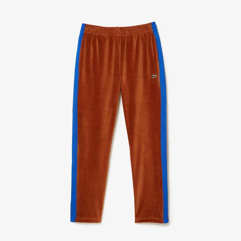 Lacoste Side Contrast Band Trackpants Marrones | 8106-ARTKI