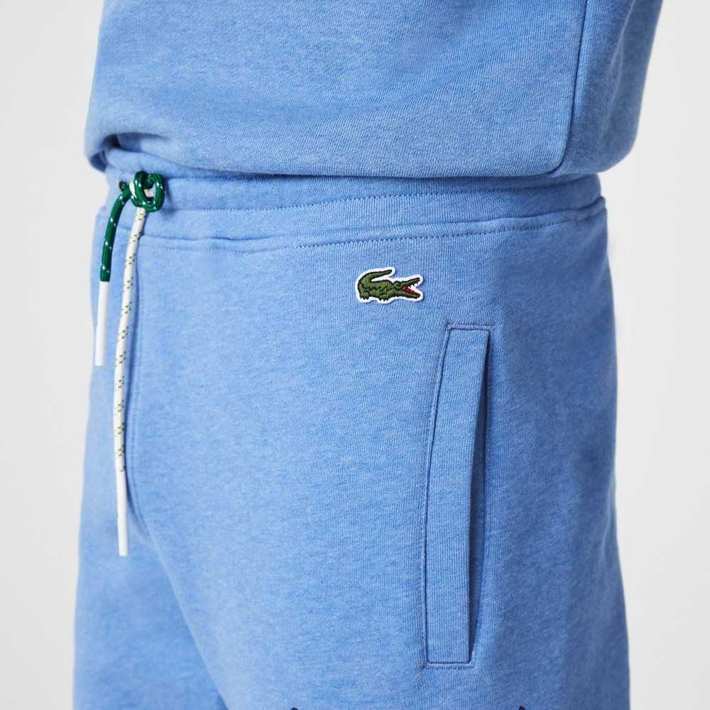 Lacoste Signature And Crocodile Print Algodon Fleece Jogging Azules | 0523-JFSUR