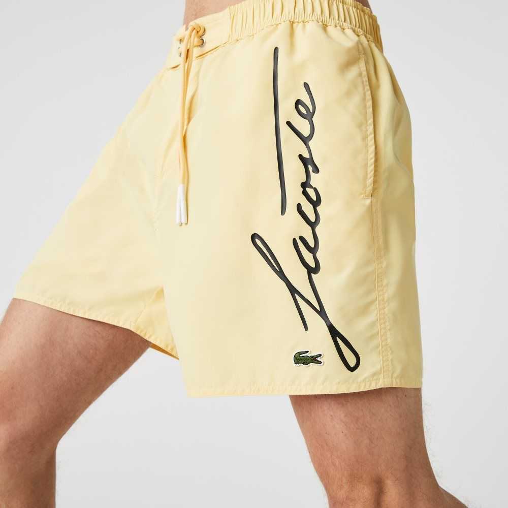 Lacoste Signature Print Light Amarillo | 8026-CJLOK