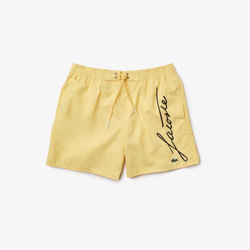 Lacoste Signature Print Light Amarillo | 8026-CJLOK