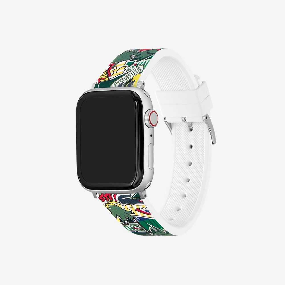 Lacoste Silicona Comic Print Apple Correa Verde | 4680-BPXJS