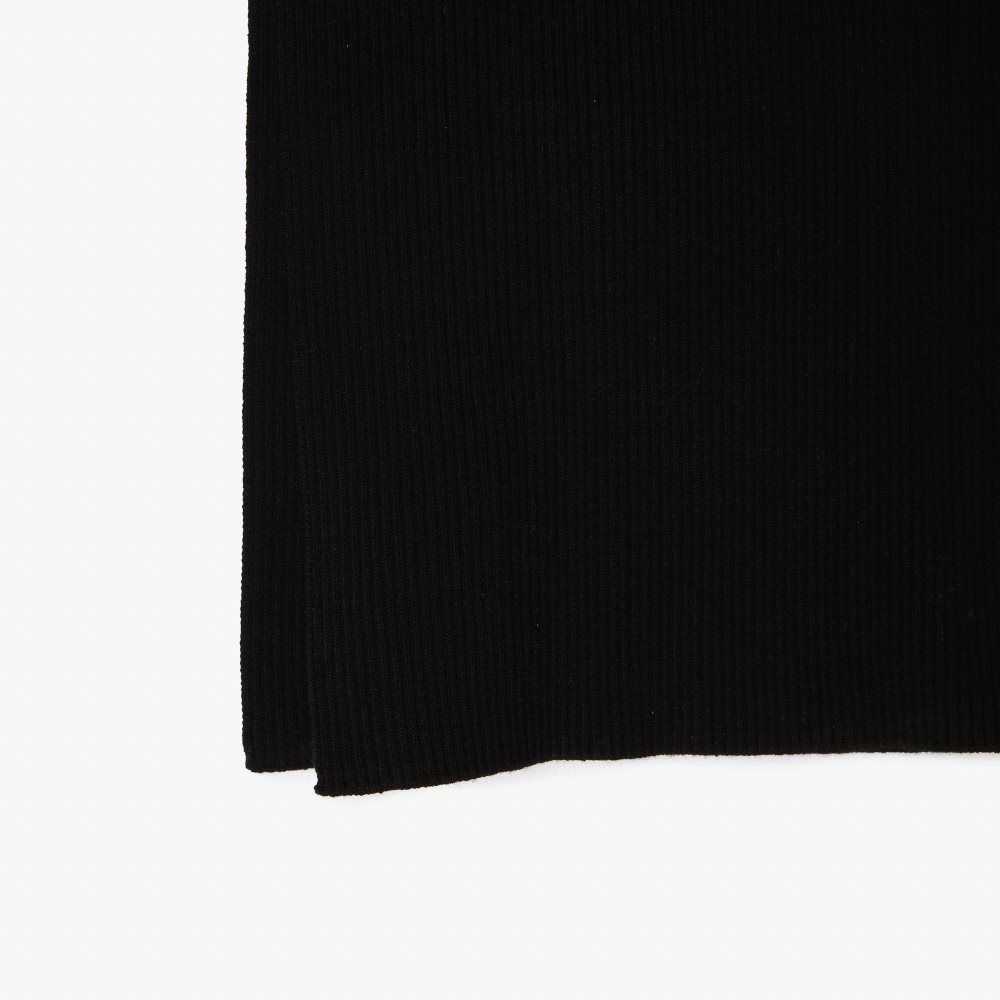 Lacoste Sin Manga Knit Midi Negras | 6793-NLEFW