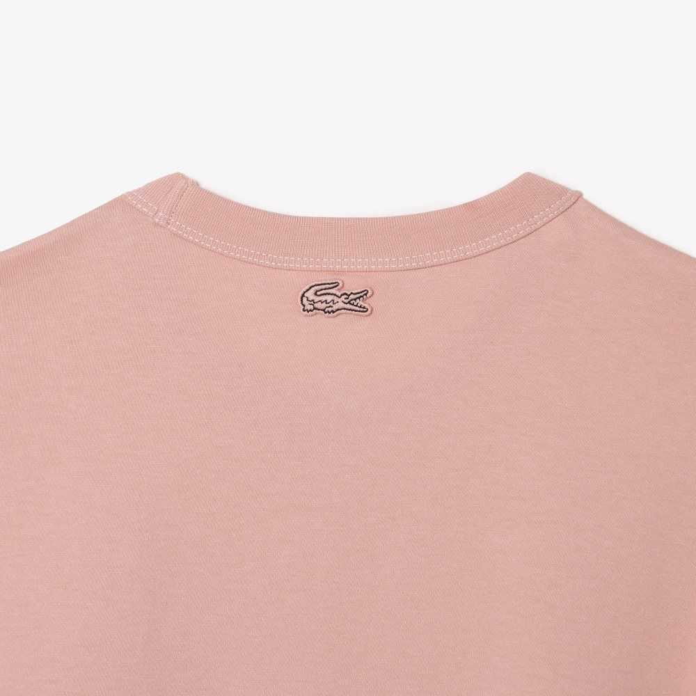 Lacoste Slim Fit Organic Algodon Jersey T-Shirt Rosas Claro | 5928-YEISQ