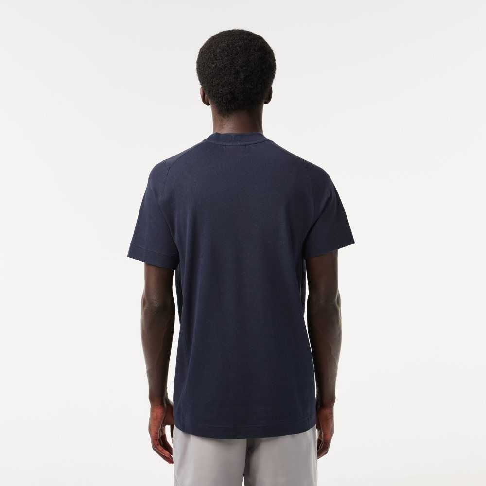 Lacoste Slim Fit Organic Algodon Pique Azules | 1625-WECLV