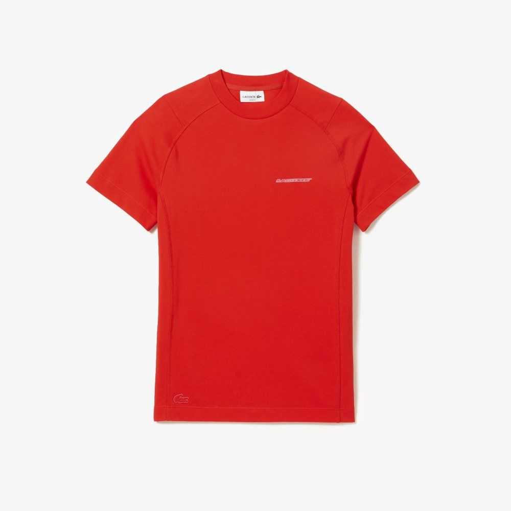 Lacoste Slim Fit Organic Algodon Pique Rojas | 0378-LTQJH