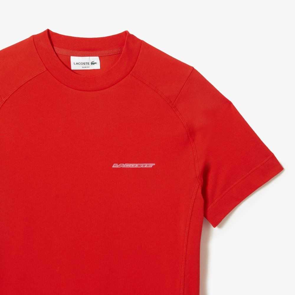 Lacoste Slim Fit Organic Algodon Pique Rojas | 0378-LTQJH