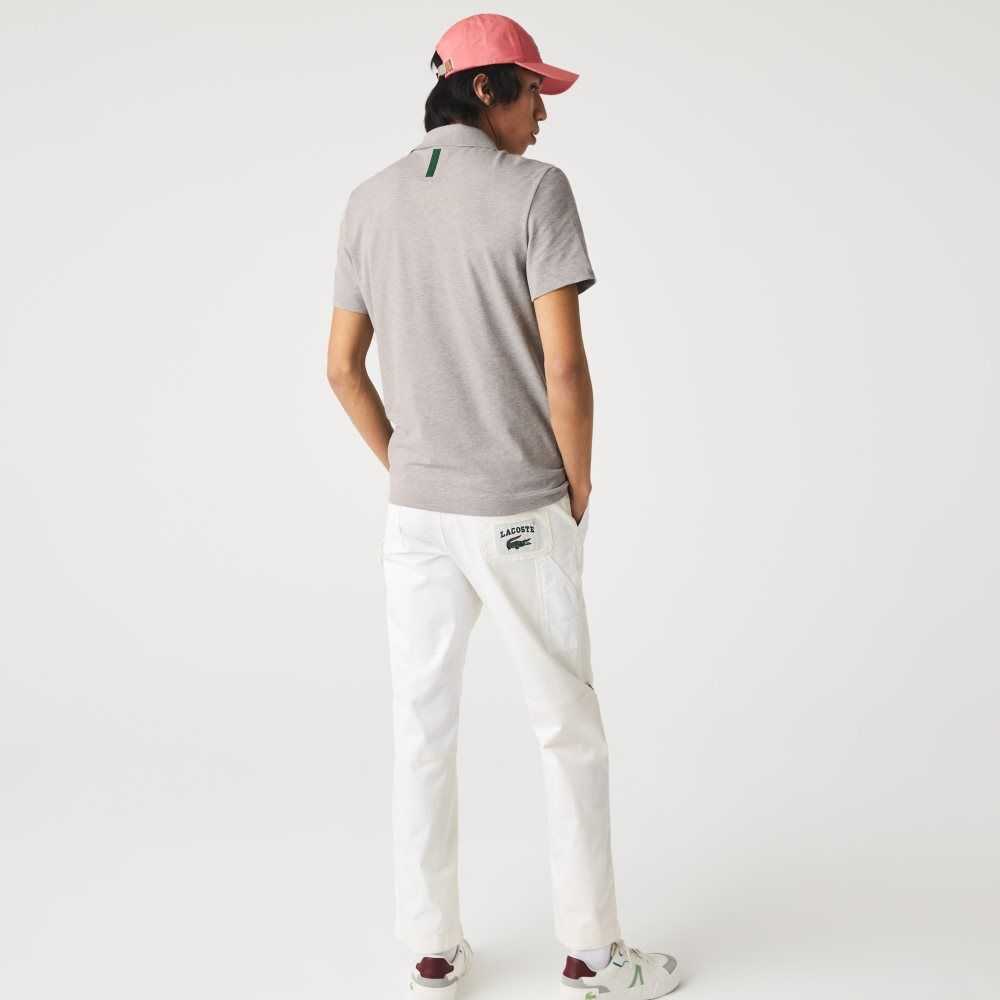 Lacoste Slim Fit Organic Stretch Algodon Pique Gris | 4531-CRNVI