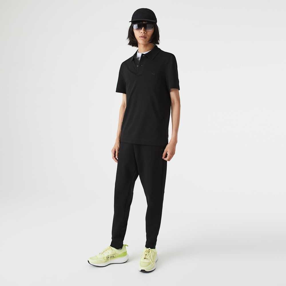 Lacoste Slim Fit Organic Stretch Algodon Pique Negras | 6718-MVPHZ