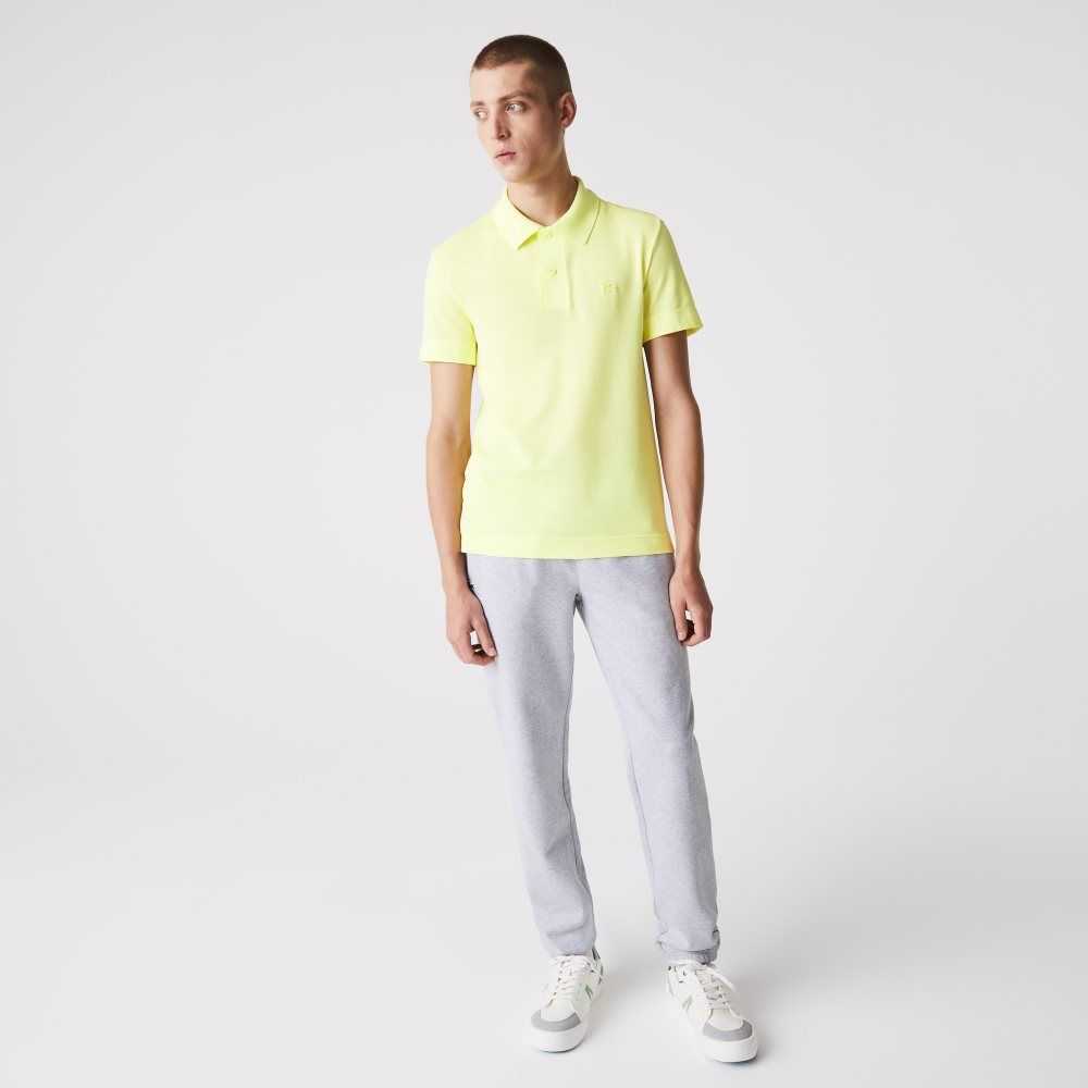 Lacoste Slim Fit Organic Stretch Algodon Pique Amarillo | 9254-GTWDH