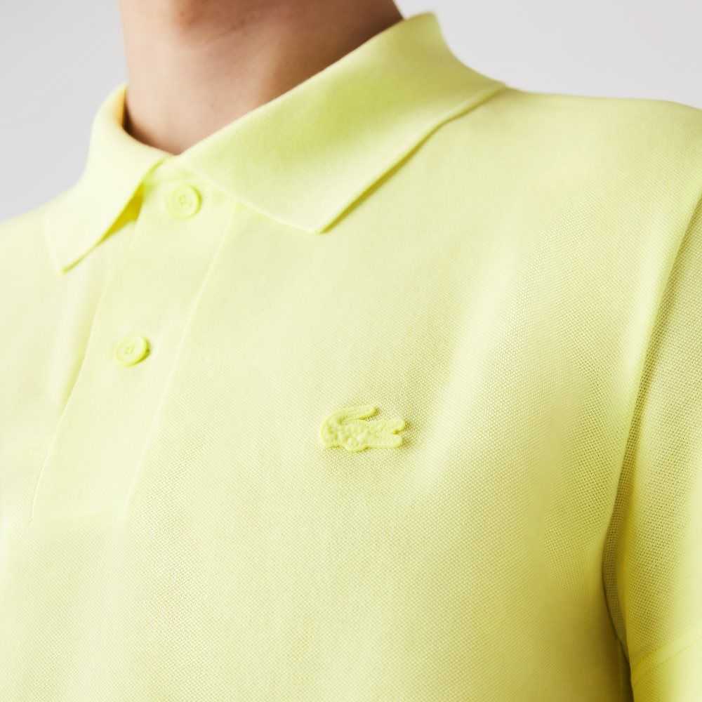 Lacoste Slim Fit Organic Stretch Algodon Pique Amarillo | 9254-GTWDH