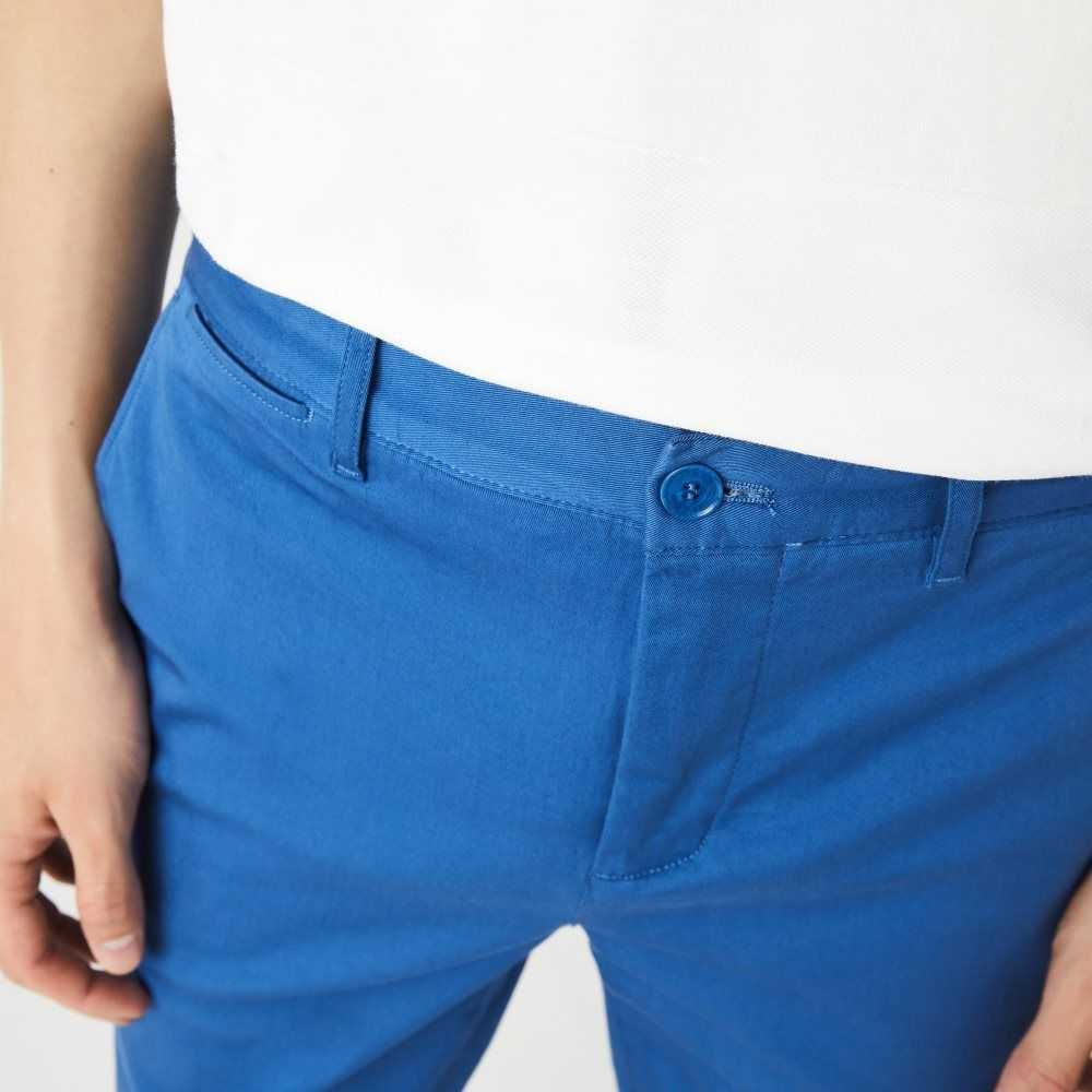 Lacoste Slim Fit Stretch Algodon Azules | 1763-JSYKH