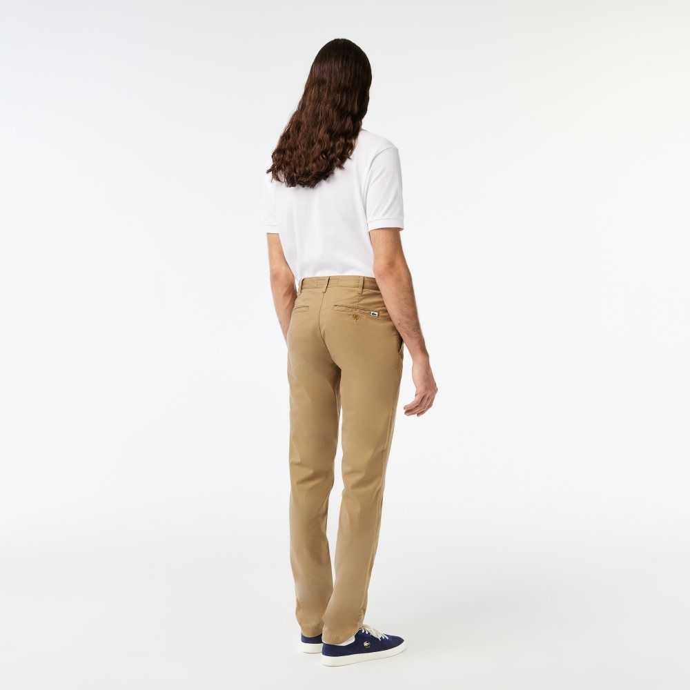 Lacoste Slim Fit Stretch Algodon Beige | 0374-QSNRL