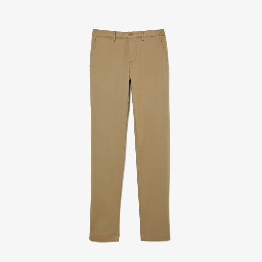 Lacoste Slim Fit Stretch Algodon Beige | 0374-QSNRL