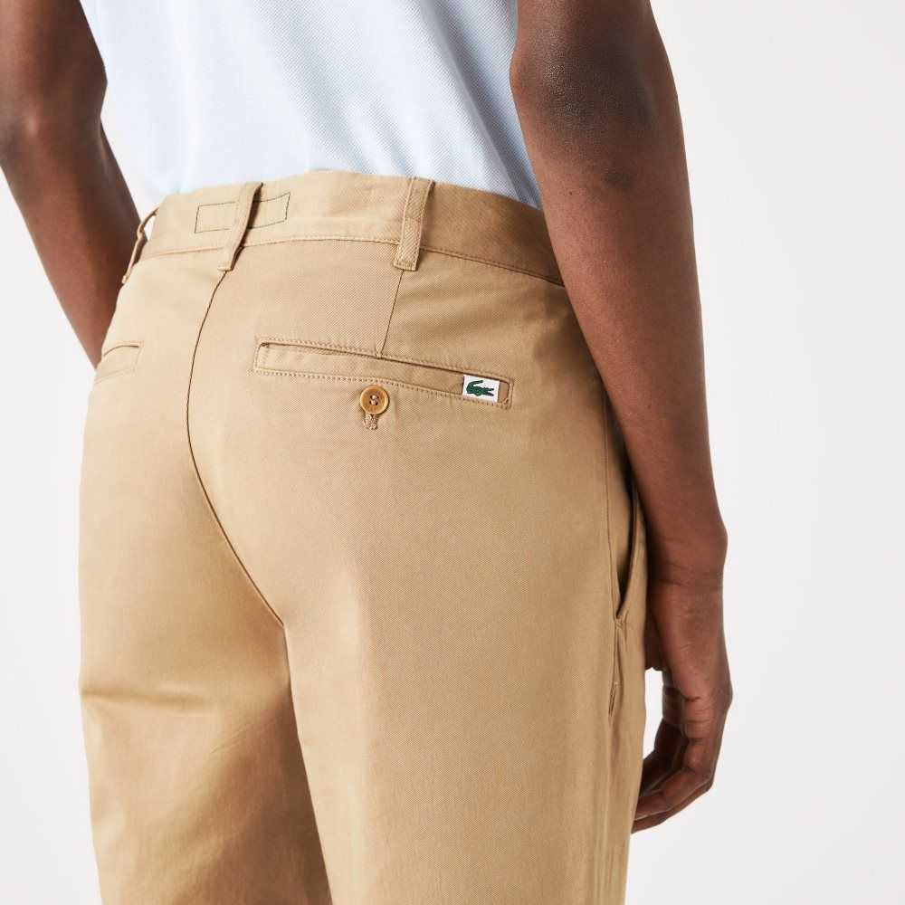 Lacoste Slim Fit Stretch Algodon Beige | 0619-IWRYF