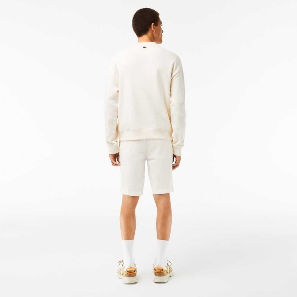 Lacoste Slim Fit Stretch Algodon Bermuda Blancas | 7892-QEHSF