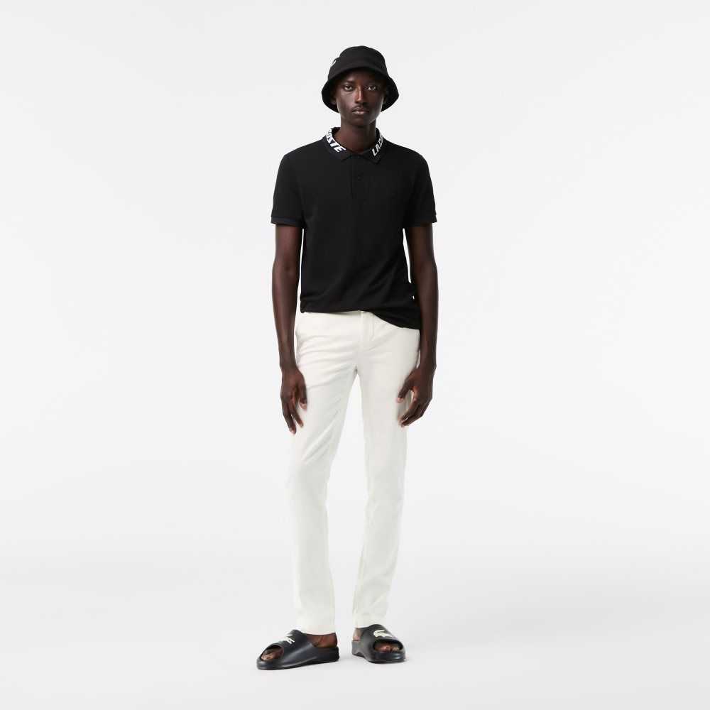 Lacoste Slim Fit Stretch Algodon Blancas | 0398-TIPSL