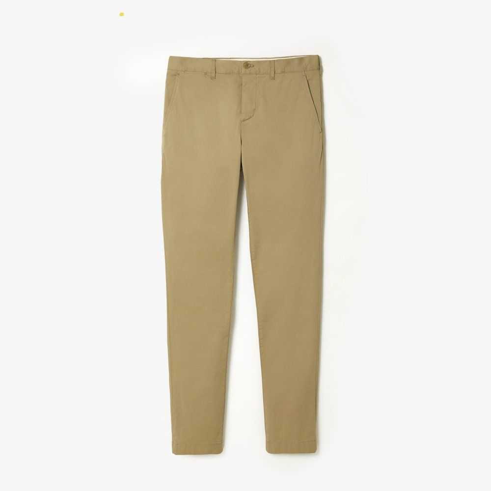 Lacoste Slim Fit Stretch Algodon Chinos Beige | 0574-TBLYC