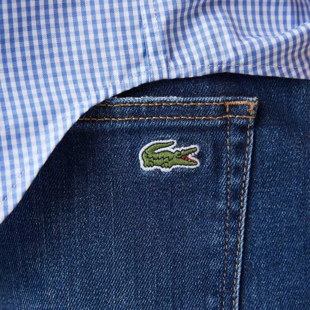 Lacoste Slim Fit Stretch Algodon Denim Azules | 4983-KMIBO