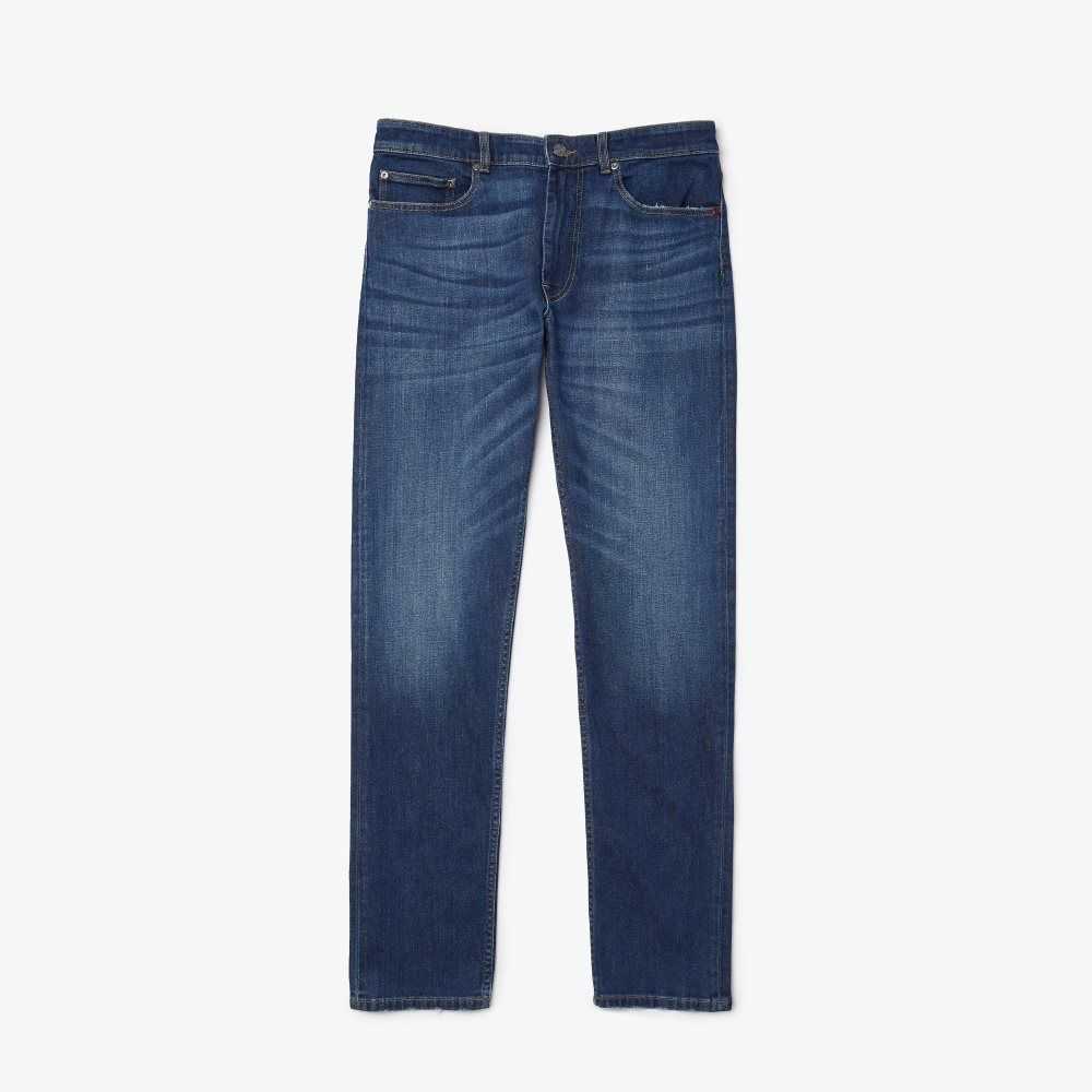 Lacoste Slim Fit Stretch Algodon Denim Azules | 4983-KMIBO