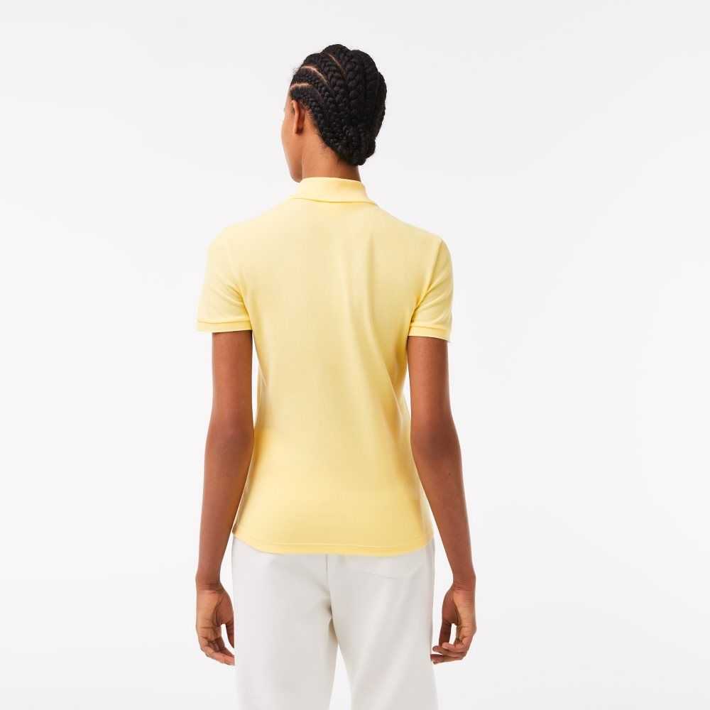 Lacoste Slim Fit Stretch Algodon Pique Amarillo | 1907-UTLQW