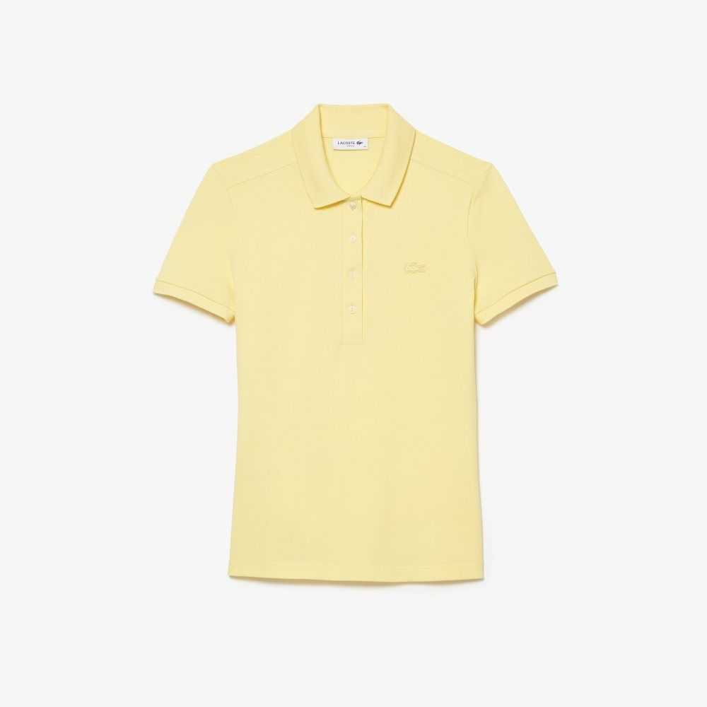 Lacoste Slim Fit Stretch Algodon Pique Amarillo | 1907-UTLQW