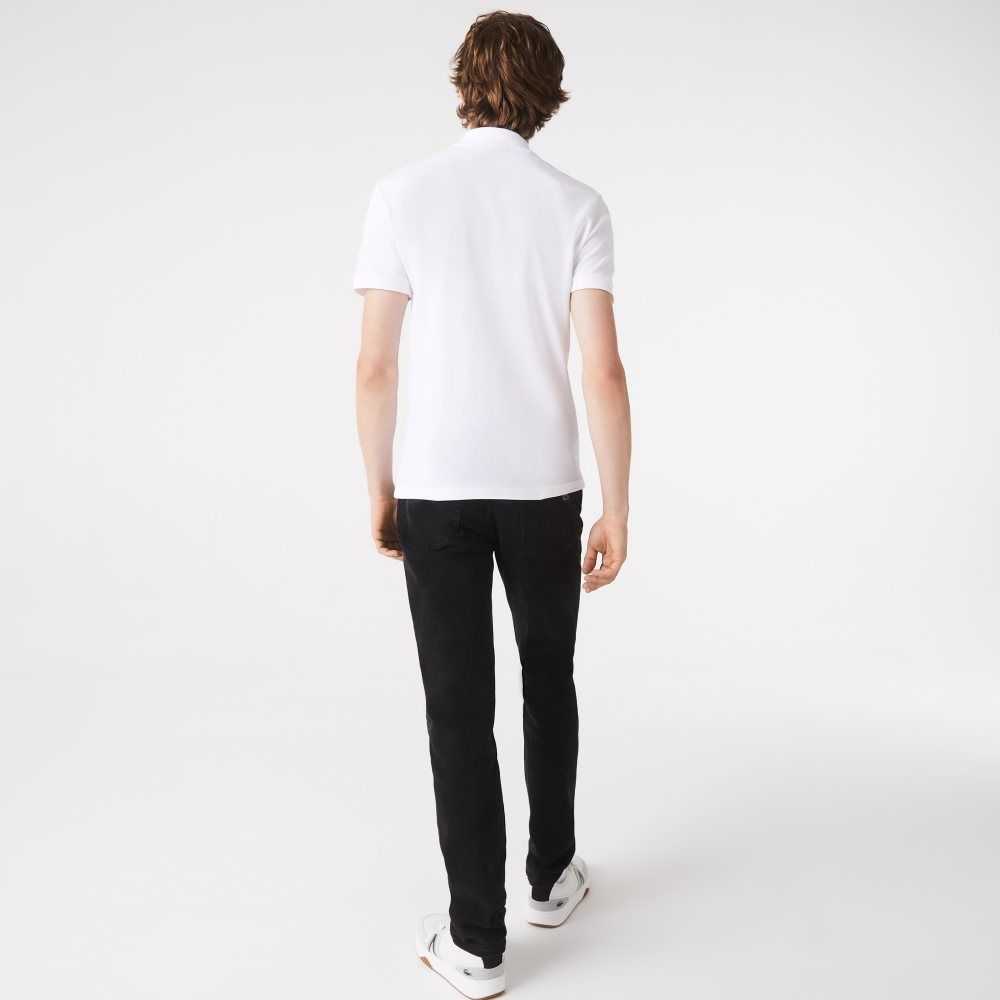 Lacoste Slim Fit Stretch Algodon Pique Grey Crocodile Blancas | 6905-KODNC