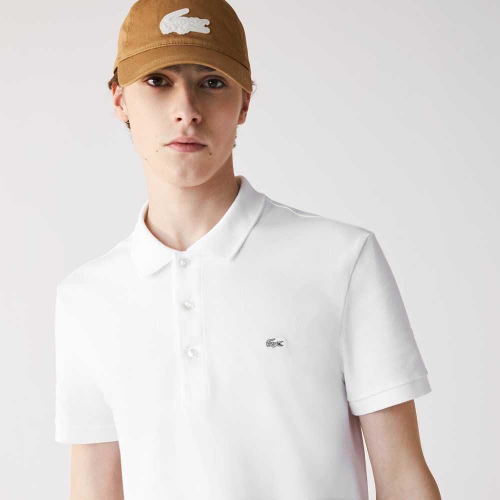 Lacoste Slim Fit Stretch Algodon Pique Grey Crocodile Blancas | 6905-KODNC