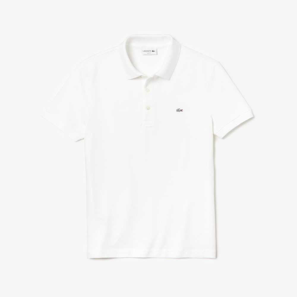 Lacoste Slim Fit Stretch Algodon Pique Grey Crocodile Blancas | 6905-KODNC