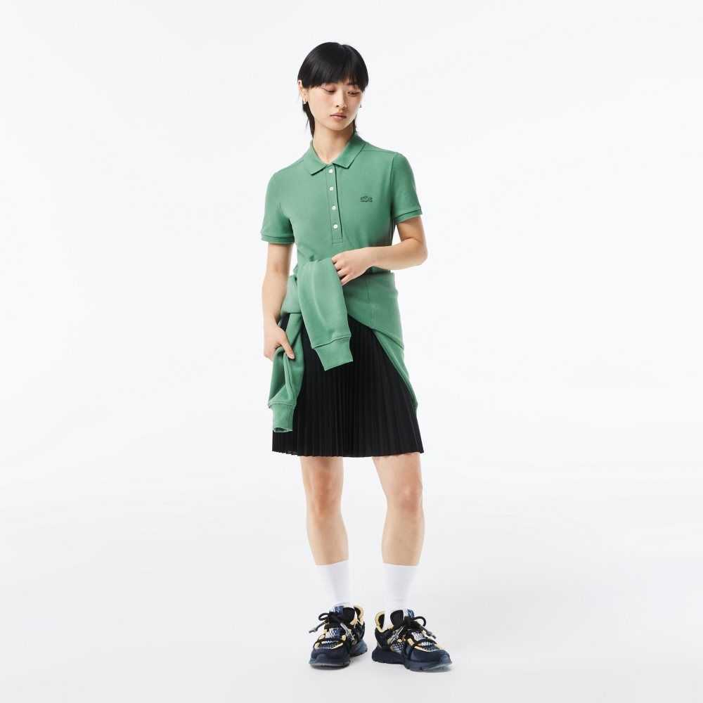 Lacoste Slim Fit Stretch Algodon Pique Kaki Verde | 0841-ACHBK