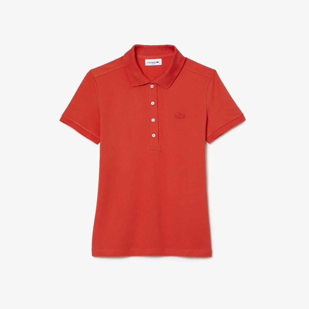 Lacoste Slim Fit Stretch Algodon Pique Naranjas | 0687-UYGEZ