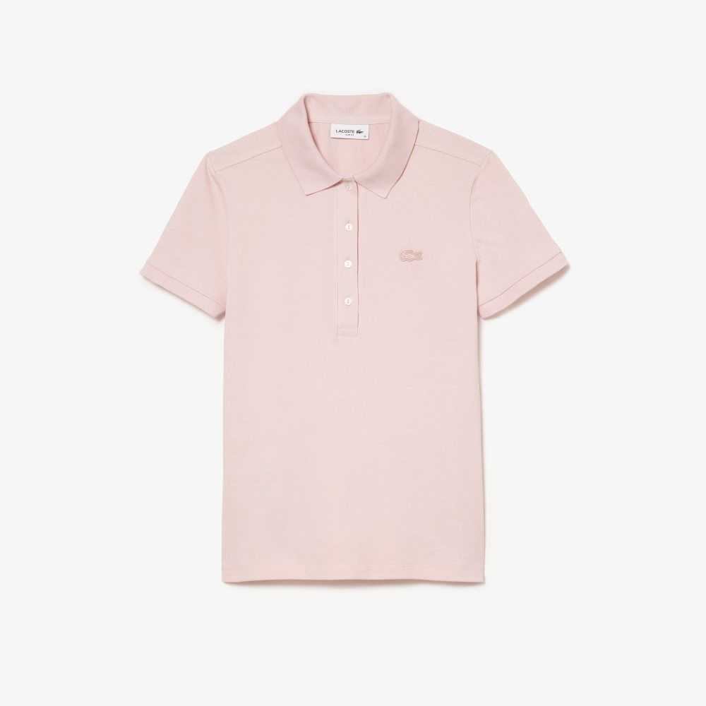 Lacoste Slim Fit Stretch Algodon Pique Rosas Claro | 1297-ZHYOK