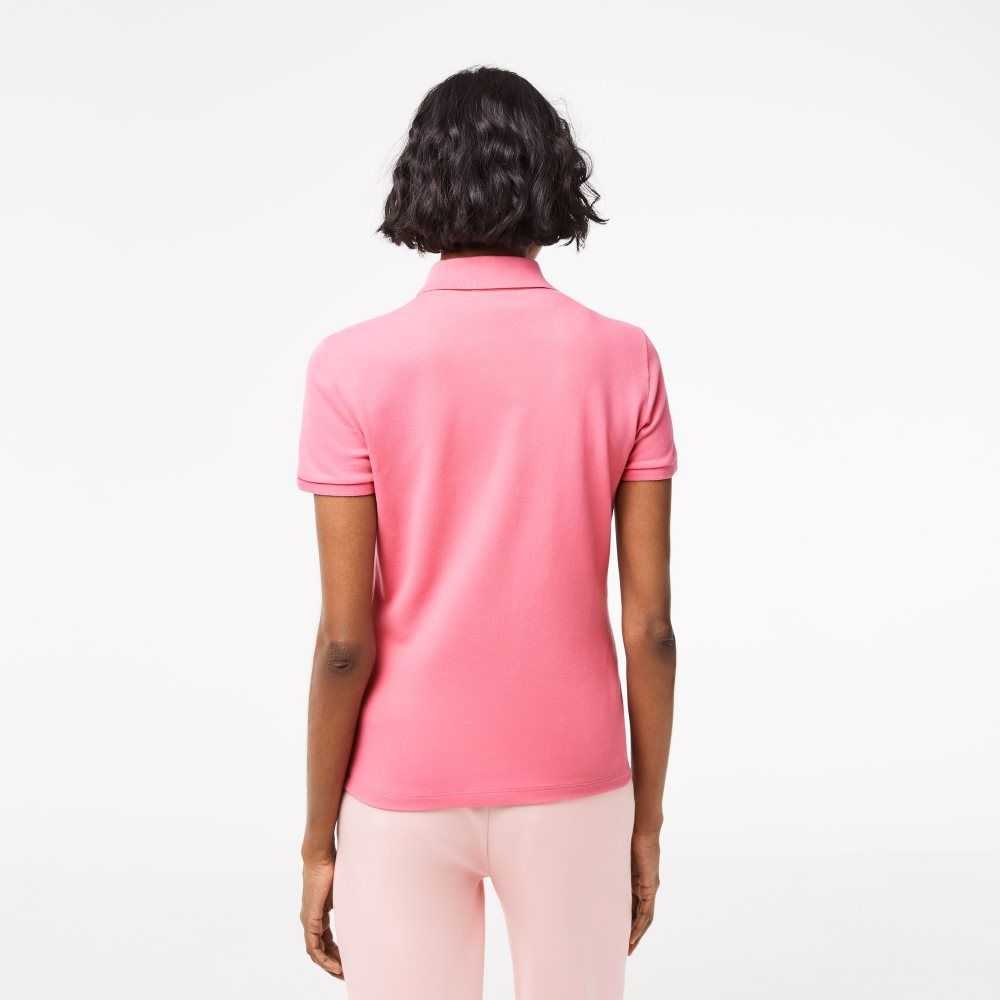 Lacoste Slim Fit Stretch Algodon Pique Rosas | 7685-DSEUM