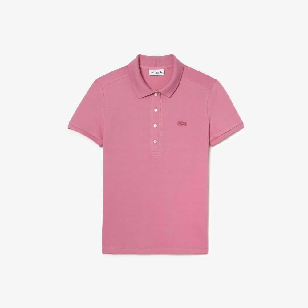 Lacoste Slim Fit Stretch Algodon Pique Rosas | 7685-DSEUM