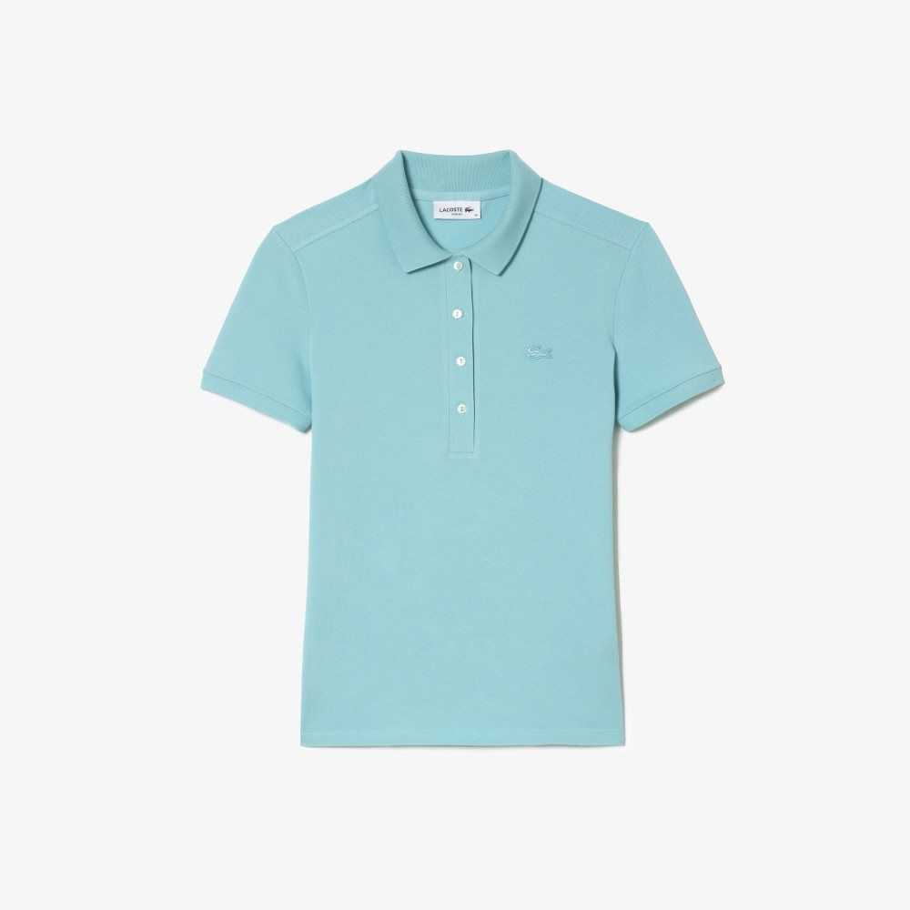 Lacoste Slim Fit Stretch Algodon Pique Verde Menta | 1694-JIASX