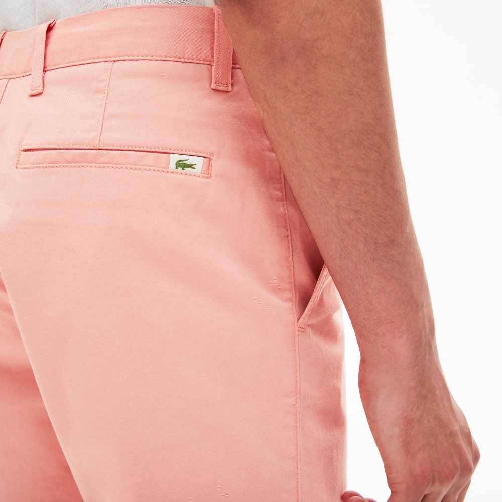 Lacoste Slim Fit Stretch Gabardine Rosas | 8294-TVYIF