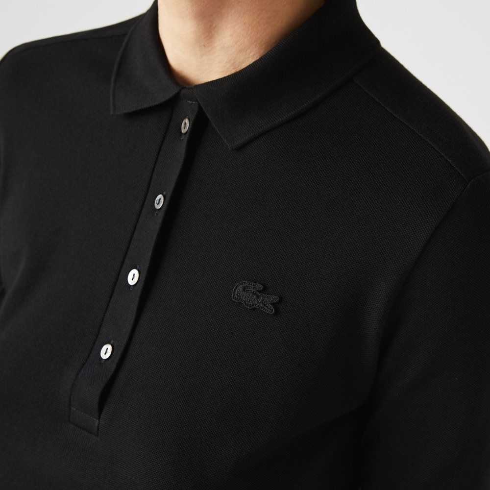 Lacoste Slim Fit Stretch Pique Negras | 2175-GWNIC