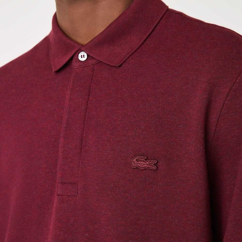 Lacoste Smart Paris long sleeve stretch cotton Burdeos | 1305-MJZXB