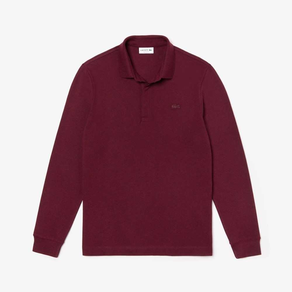 Lacoste Smart Paris long sleeve stretch cotton Burdeos | 1305-MJZXB