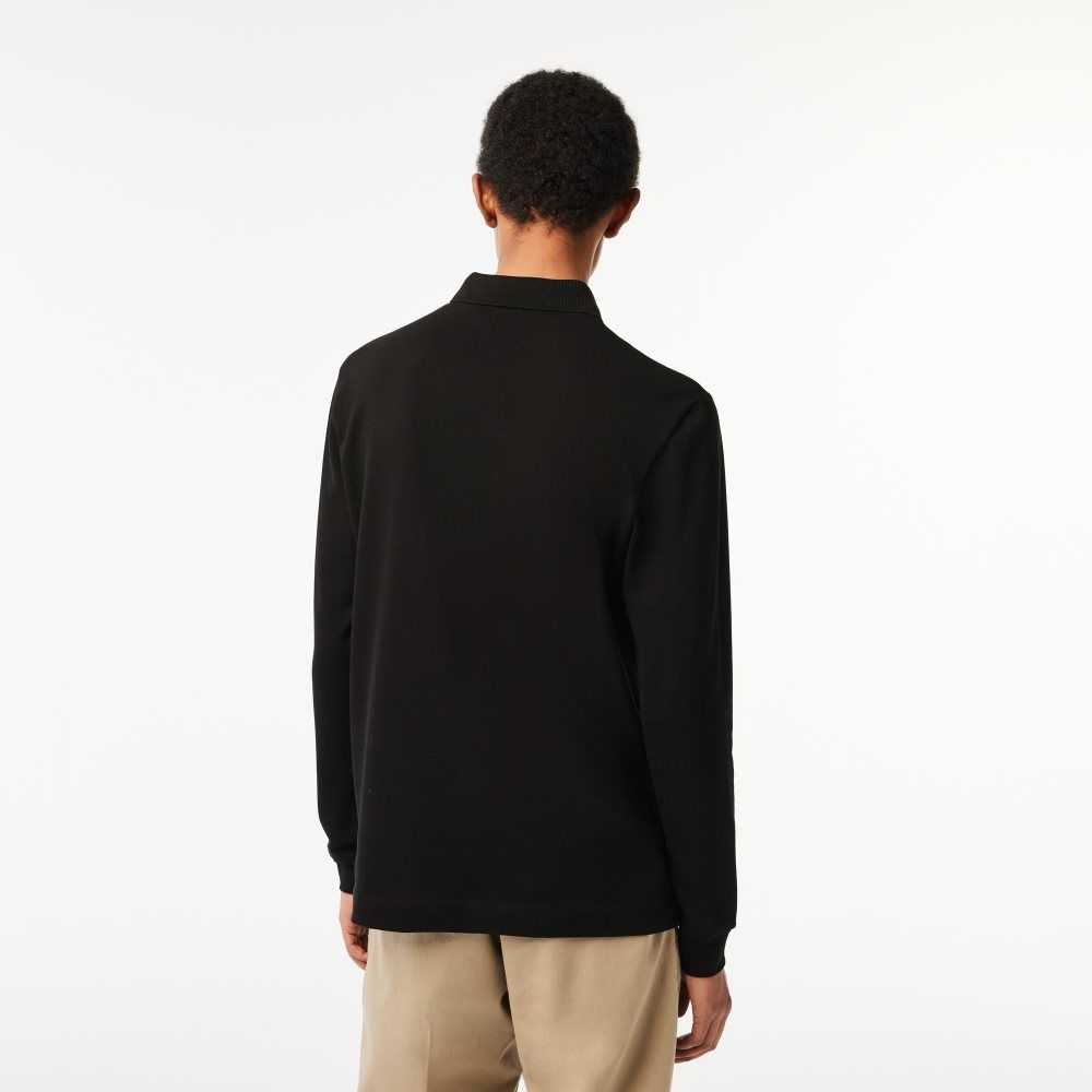 Lacoste Smart Paris long sleeve stretch cotton Negras | 9315-DCSAP