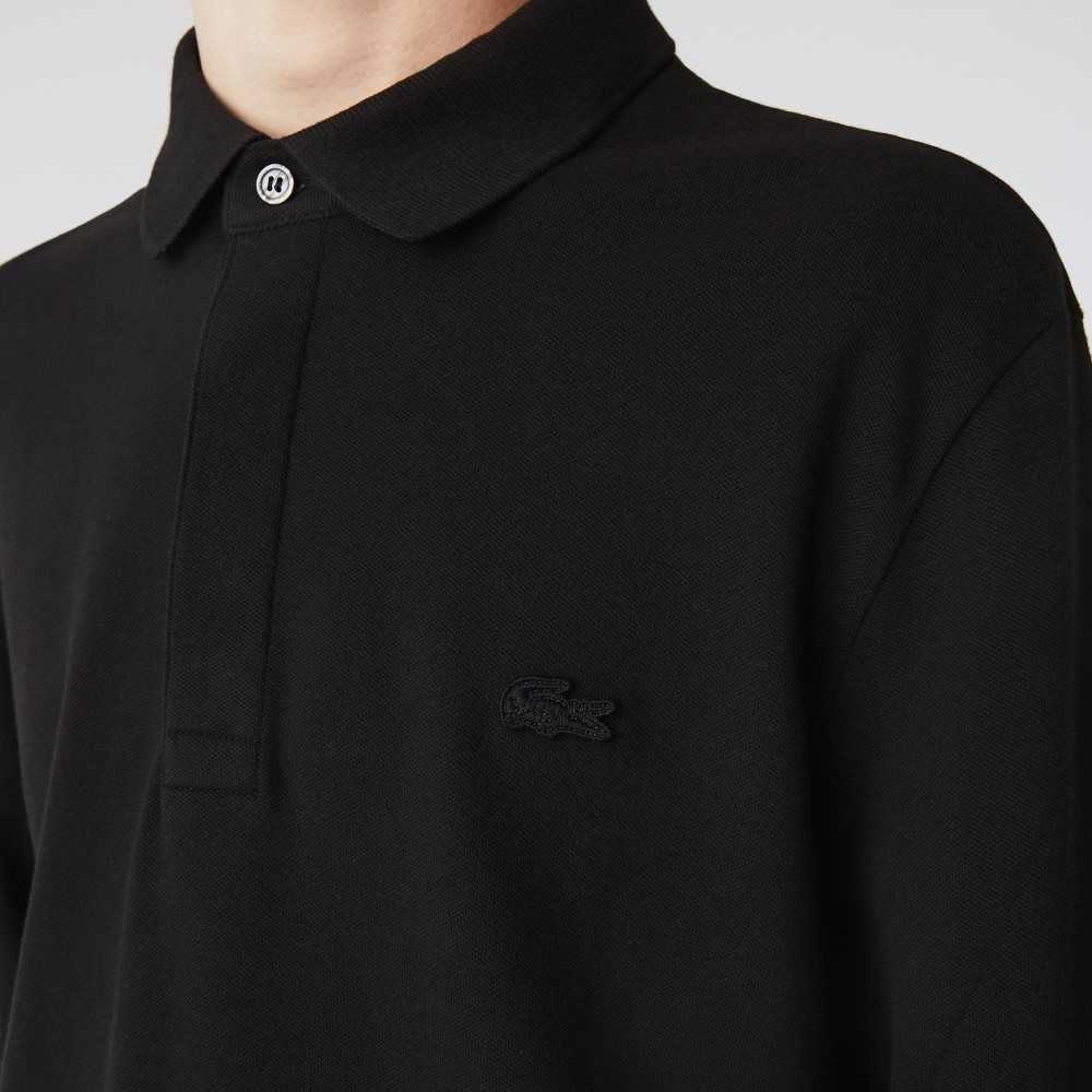 Lacoste Smart Paris long sleeve stretch cotton Negras | 9315-DCSAP