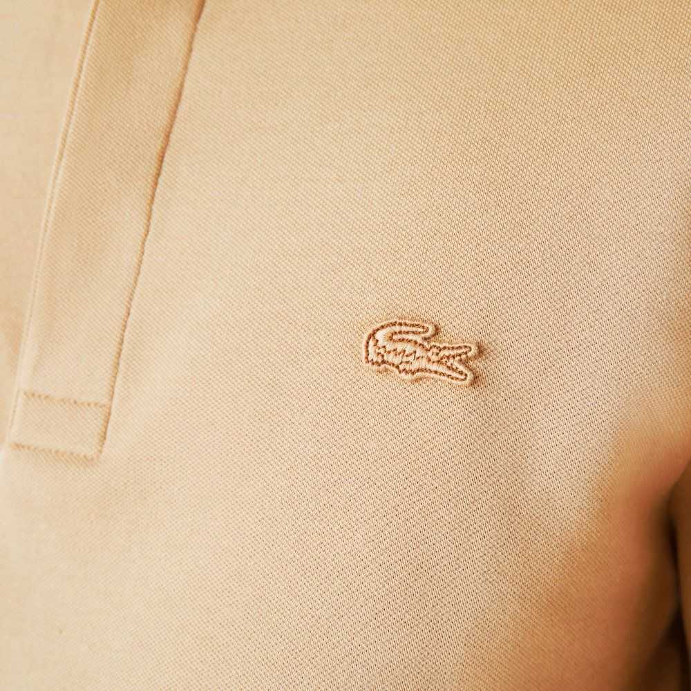 Lacoste Smart Paris long sleeve stretch cotton Beige | 9782-QBDNS