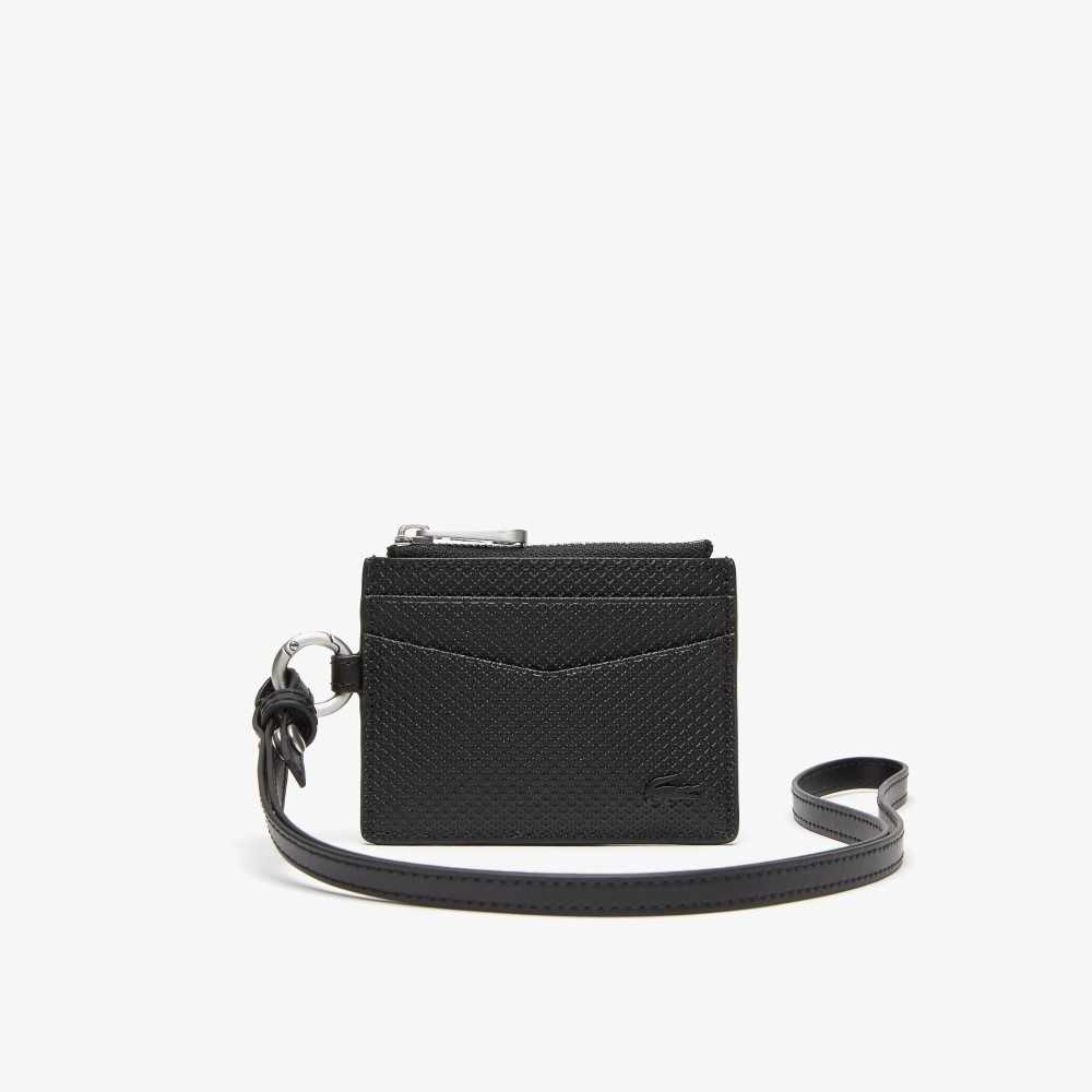 Lacoste Snap Hook Card Holder Negras | 4809-QERPB