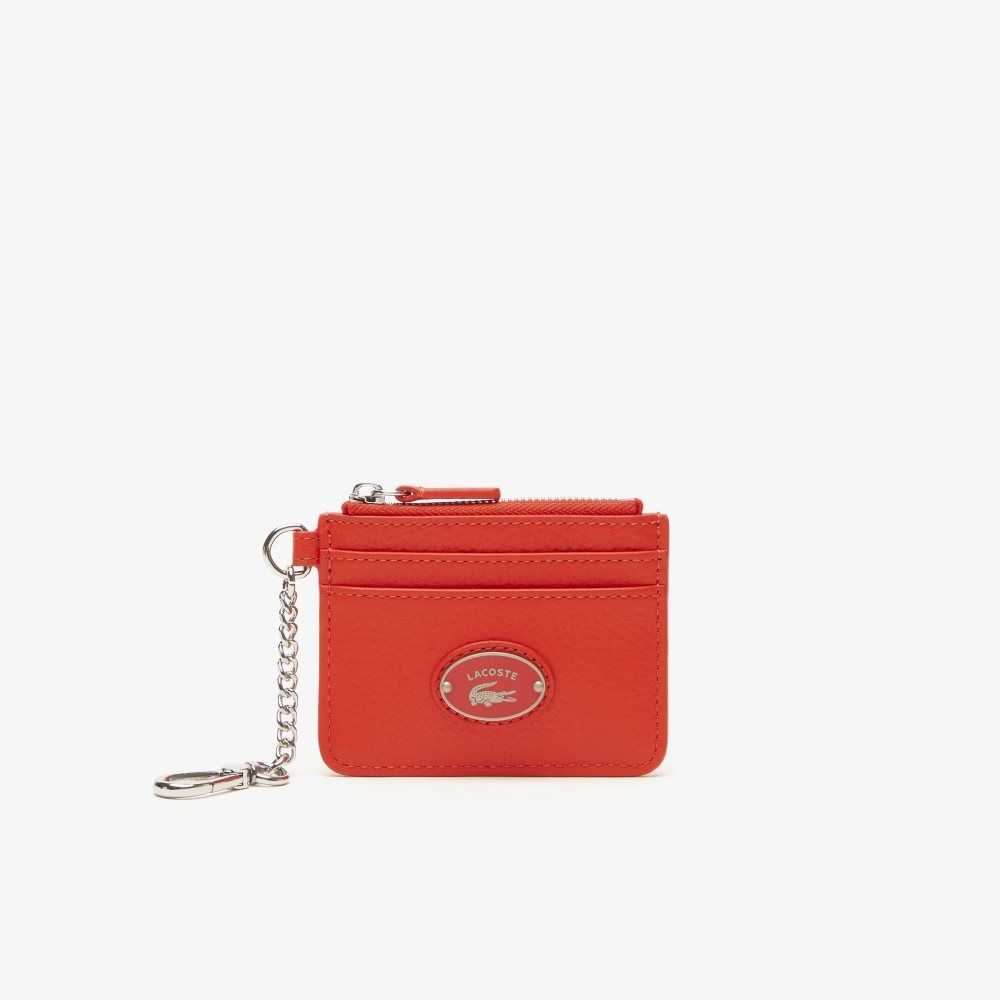 Lacoste Snap Hook Grained Cuero Card Holder Multicolor | 1502-IQTPW