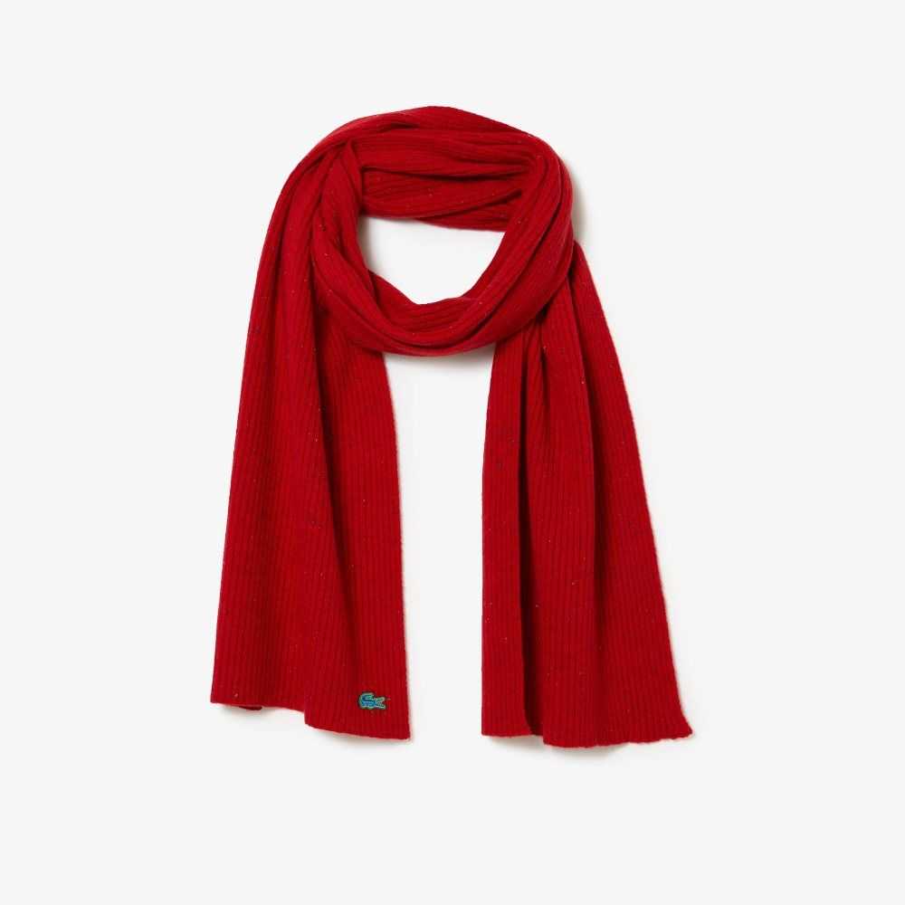 Lacoste Speckled Lana Scarf Rojas | 3517-WJFSD