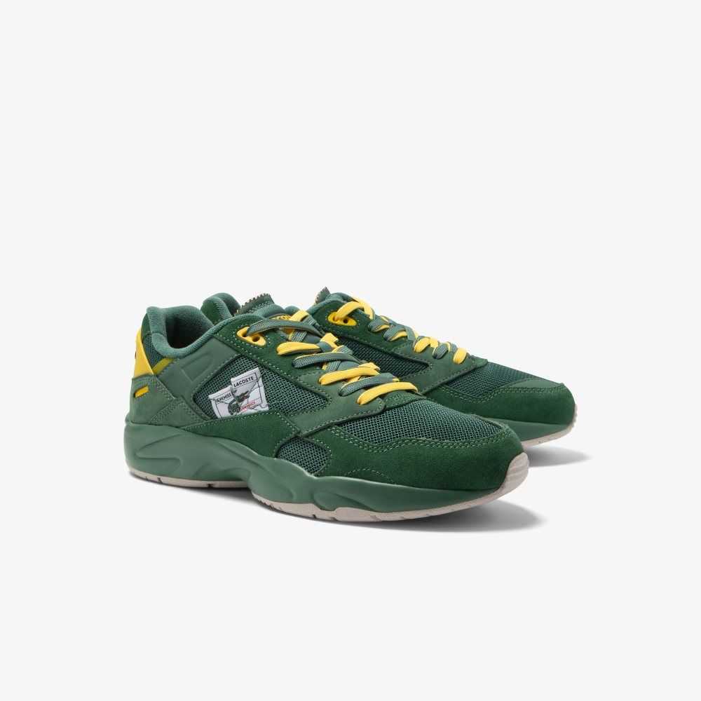 Lacoste Storm 96 Lo Cuero Verde Amarillo | 7043-WOXBT